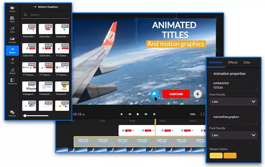 different motion graphics preview